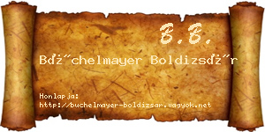 Büchelmayer Boldizsár névjegykártya